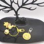 Llavero de pulsera de goma con forma de león amarillo sonriente, regalos promocionales ecológicos