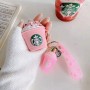 Estuche para Airpods personalizado de color rosa de Starbucks, obsequios promocionales para empresas