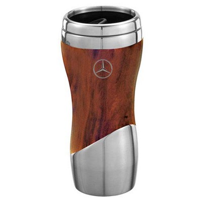 Vaso de café de acero inoxidable de doble pared con el logotipo de Mercedes, obsequios corporativos únicos para las fiestas