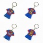 Llaveros de goma blanda de PVC del kit del FC Barcelona para regalos navideños a clientes empresariales