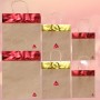 18 bolsas de regalo navideñas Kraft personalizadas en rojo y dorado, adecuadas para bolsas navideñas personalizadas