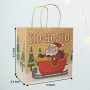 Bolsa de regalo de papel navideña personalizada con logotipo Bolsa de papel para envolver regalos de Navidad ideal