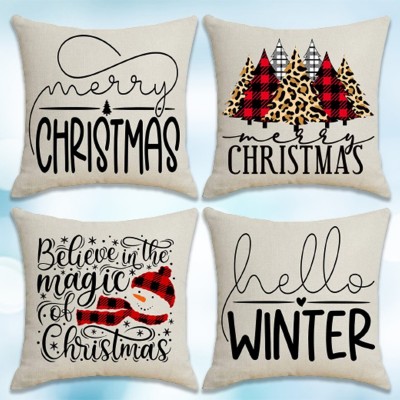 Almohadas navideñas personalizadas para exteriores Almohadas impresas personalizadas para regalo de Navidad 2022