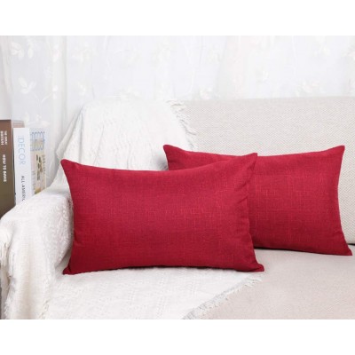 Fundas de almohadas navideñas para sofá Funda de cojín roja de bajo costo