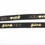 Cordones negros tejidos personalizados para cordones personalizados para credenciales de identificación