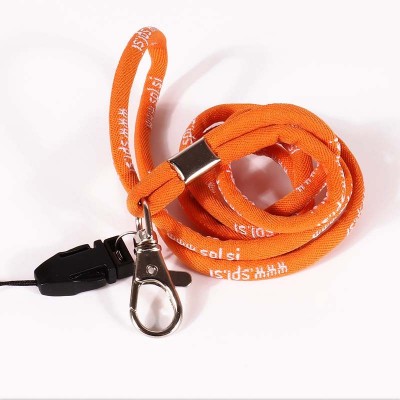 Cordón para llaves tubular naranja personalizado para cordones de crucero personalizados