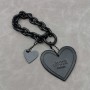 Llavero personalizado de cuero con forma de corazón y logotipo Llaveros personalizados con forma de corazón