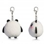 Llavero de peluche personalizado con forma de panda Llavero personalizado con forma de panda de peluche