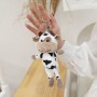 Etiquetas para llaves personalizadas de vaca Llaveros de peluche con foto personalizados de vaca