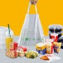 Bolsa de compras ecológica para supermercado, con cordón y embalaje para llevar