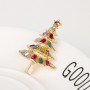 Broche de árbol de Navidad con diamantes, regalo creativo de Navidad