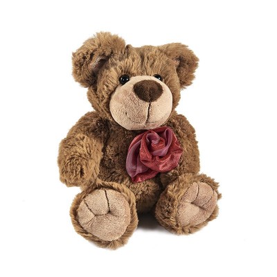 Osito de peluche con flor Disponible en 3 colores