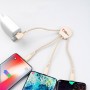 Set de regalo ecológico: cable de datos de carga rápida USB y cargador ecológico