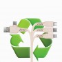 Set de regalo ecológico: cable de datos de carga rápida USB y cargador ecológico