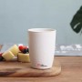 Taza de café reutilizable personalizada con diseño ecológico de paja de trigo