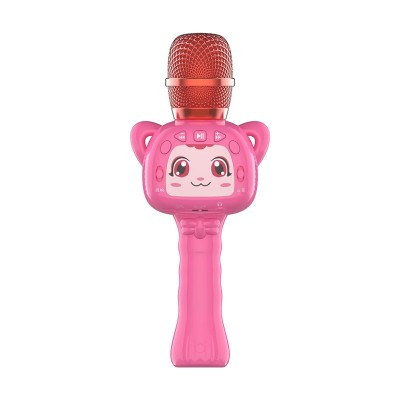 Micrófono de karaoke rosa más vendido Mic-k17, juguete musical para niños