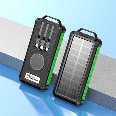 Cargador inalámbrico portátil impermeable para teléfono inteligente al aire libre con banco de energía solar