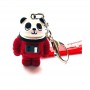 Llavero personalizado con diseño de panda en material de PVC, regalo promocional